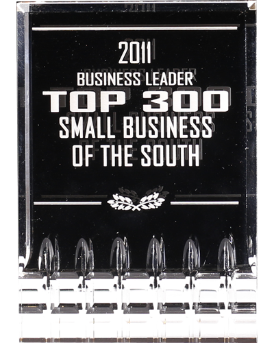 Image, Recognition amongst TOP 300 small businesses of the south by Business Leader. - 2011